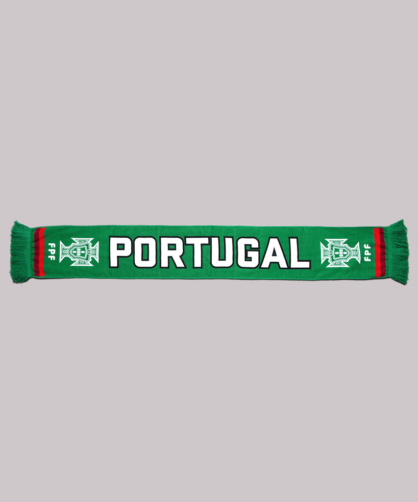 Cachecol Portugal Acrílico Verde c/ Letras Brancas